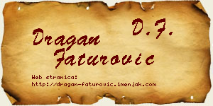 Dragan Faturović vizit kartica